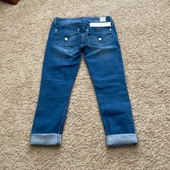 HUDSON COLLIN FLAP SKINNY CROP MED WASH BLUE SIZE 26 NWT - Picture 6 of 14
